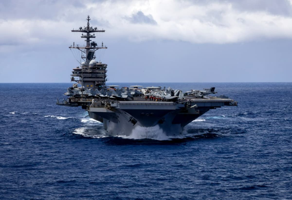 US Navy’s Aircraft Carrier that Tested New Drone-Killing Laser Weapon Arrives in Middle East