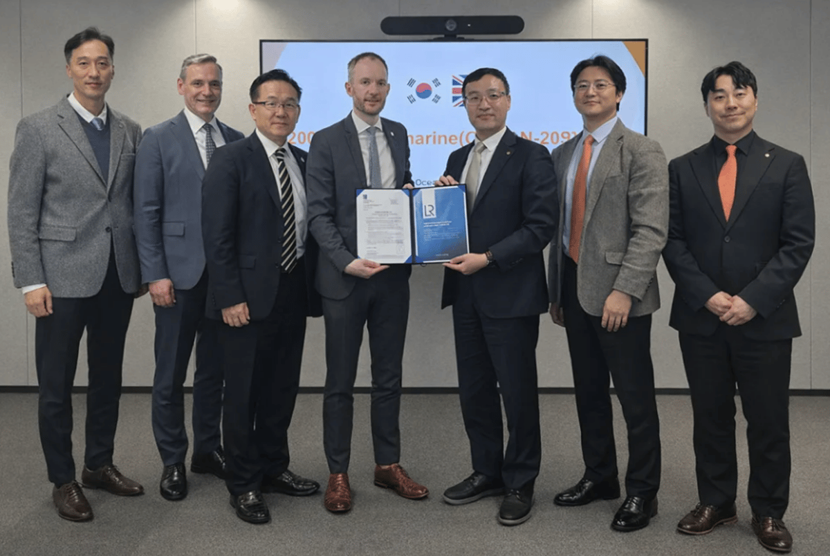 Hanwha Ocean’s 2,000-Ton Export Submarine Design Secures LR’s Approval