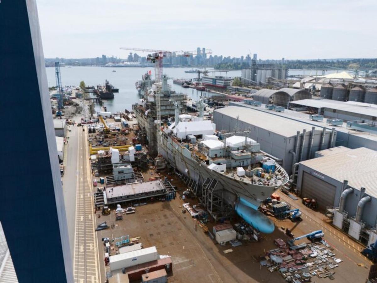 Canadian Navy’s Second Joint Support Ship Reaches Structural Milestone