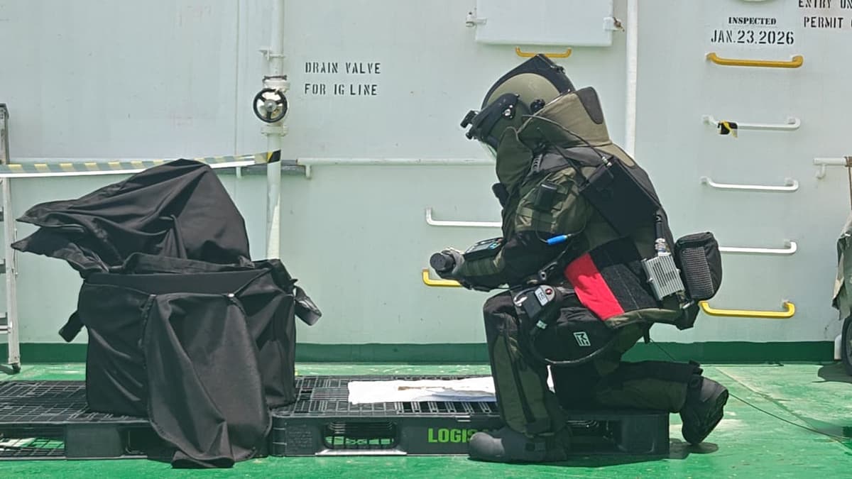 Indian Navy Recovers Unexploded Missile Warhead From Crude Oil Tanker