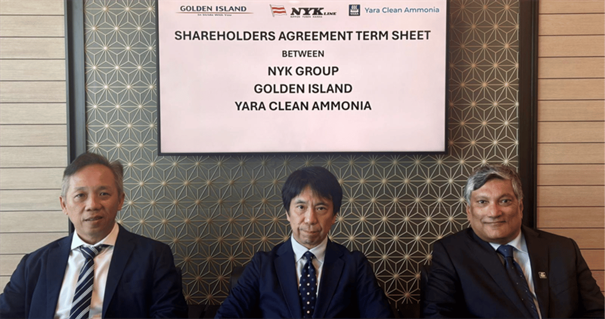 Three-Party Union in Singapore Targets Low-Carbon Ammonia as Marine Fuel