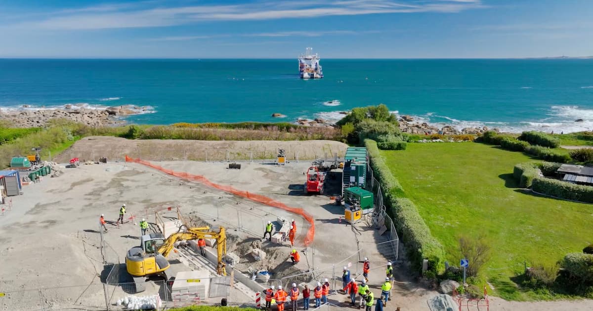 Converter Station Built, Offshore Cable Installation Underway in France for Interconnector to Ireland