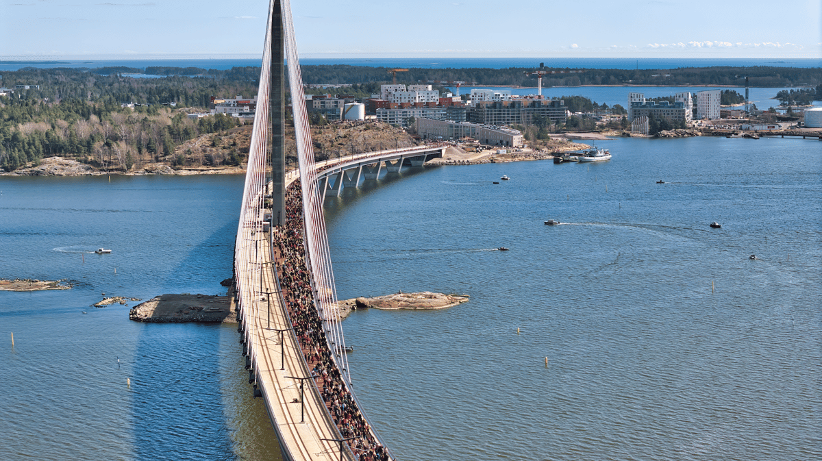 Finland Opens World's Longest Multimodal, Car-Free Bridge