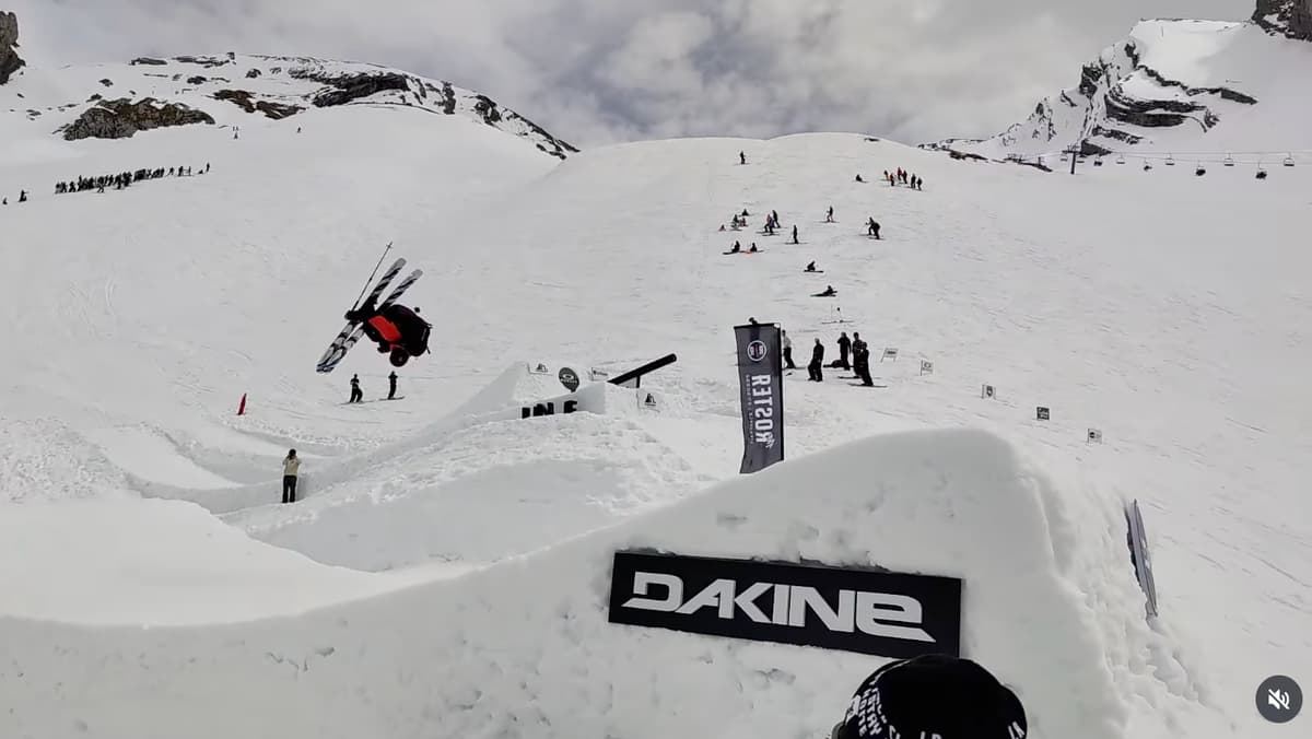 Skier Lands "New" Trick at French Freeride Festival