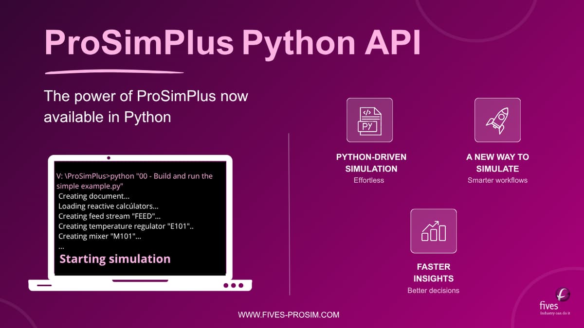 Fives ProSim Launches ProSimPlus Python API, a New Generation of Python Driven Process Simulation