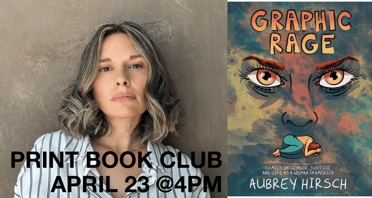 PRINT Book Club: Thursday April 23, 2026 with Aubrey Hirsch
