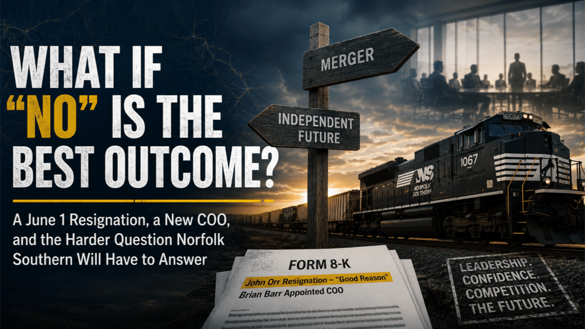 A June 1 Resignation, a New COO, and the Harder Question Norfolk Southern Will Have to Answer