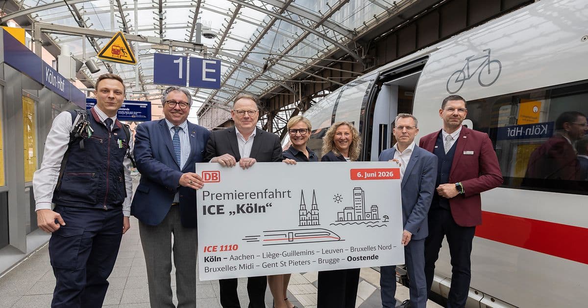 DB Launches a Direct ICE Service Between Cologne and Ostend, Serving the Belgian Coast