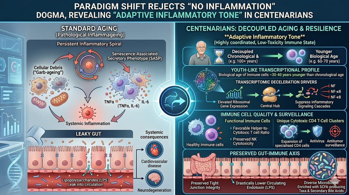 The Century-Old Immunome: Learning From the Adaptive Shield of Human Centenarians
