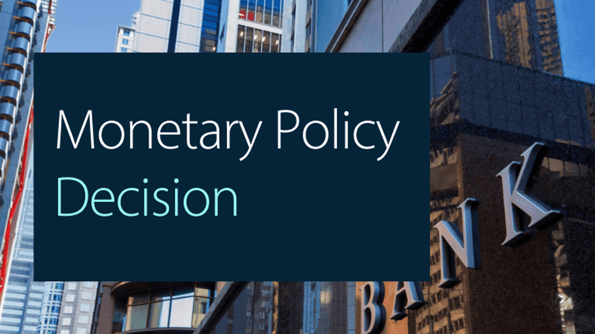 Statement by the Monetary Policy Board: Monetary Policy Decision