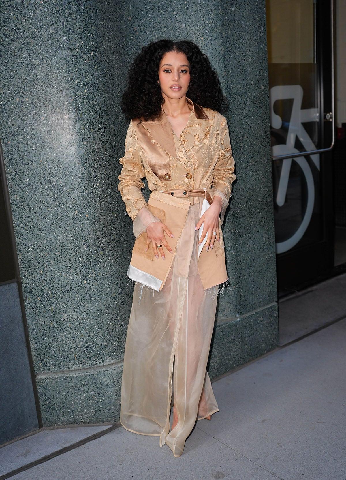 Chase Infiniti Wore Jason Wu Collection To ‘The Testaments’ Cast Empire State Building Visit