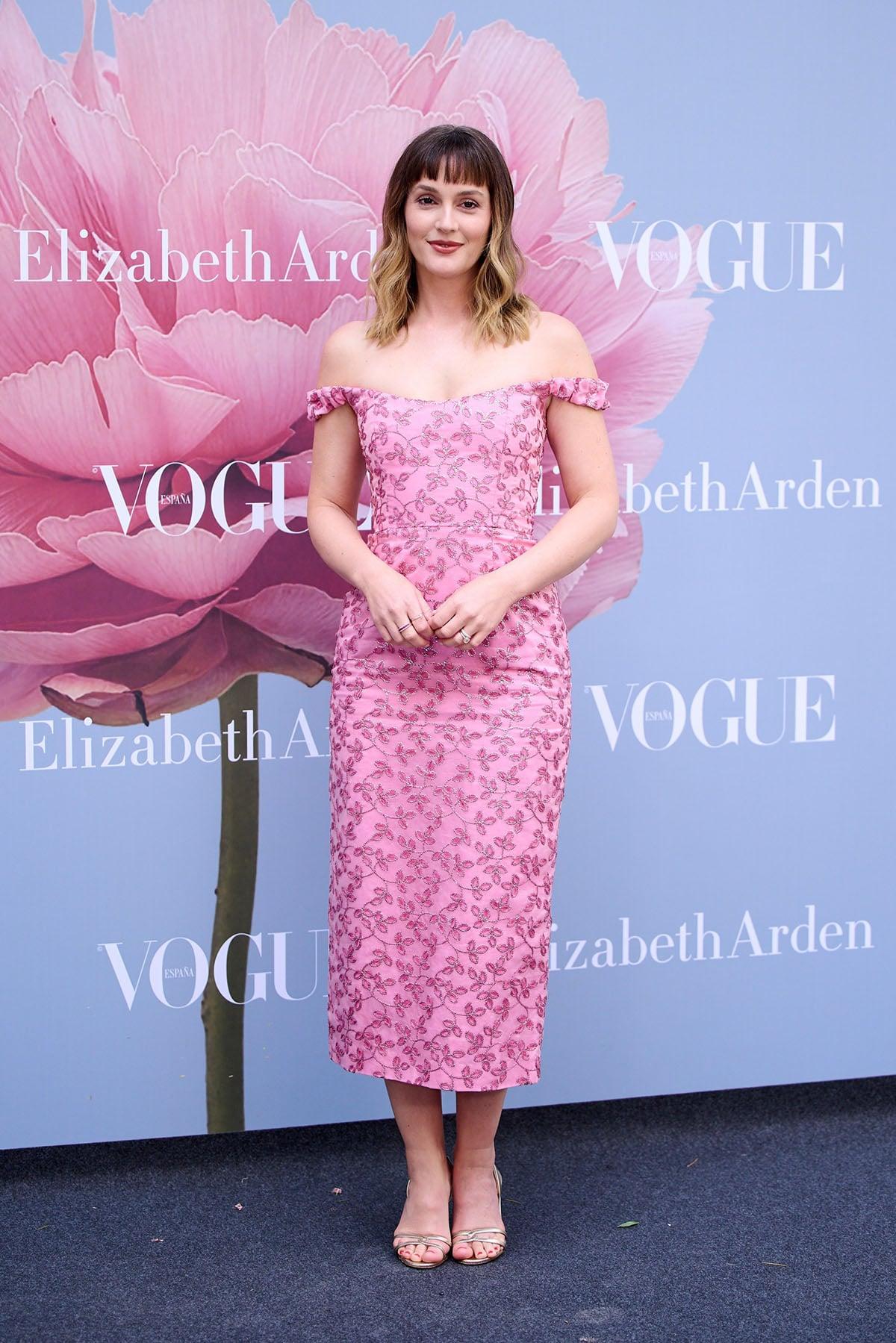 Leighton Meester Wore Markarian To Elizabeth Arden’s Eternal Aura Fragrance Launch