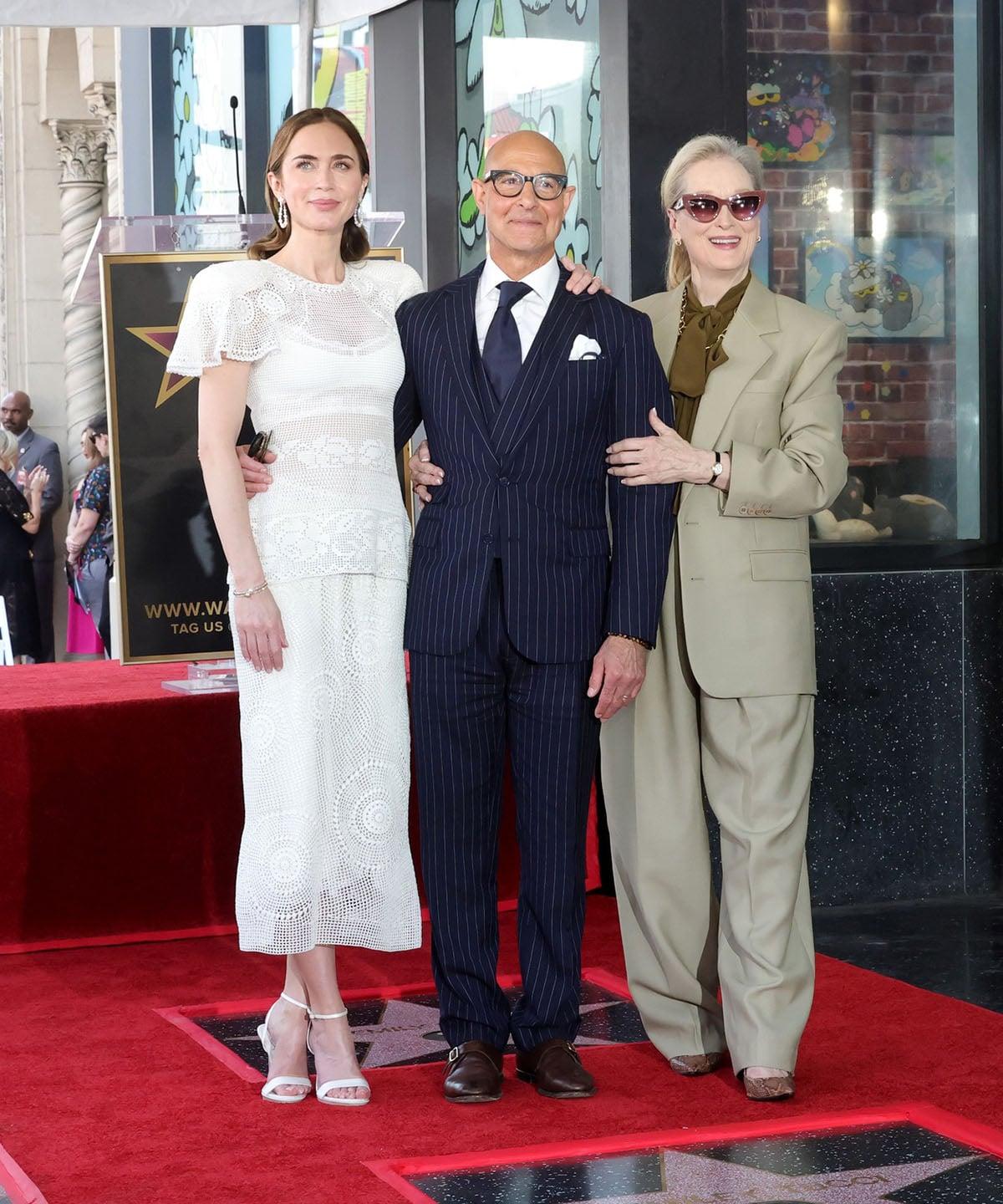 Emily Blunt Wore Magda Butrym For Hollywood Walk Of Fame Ceremony