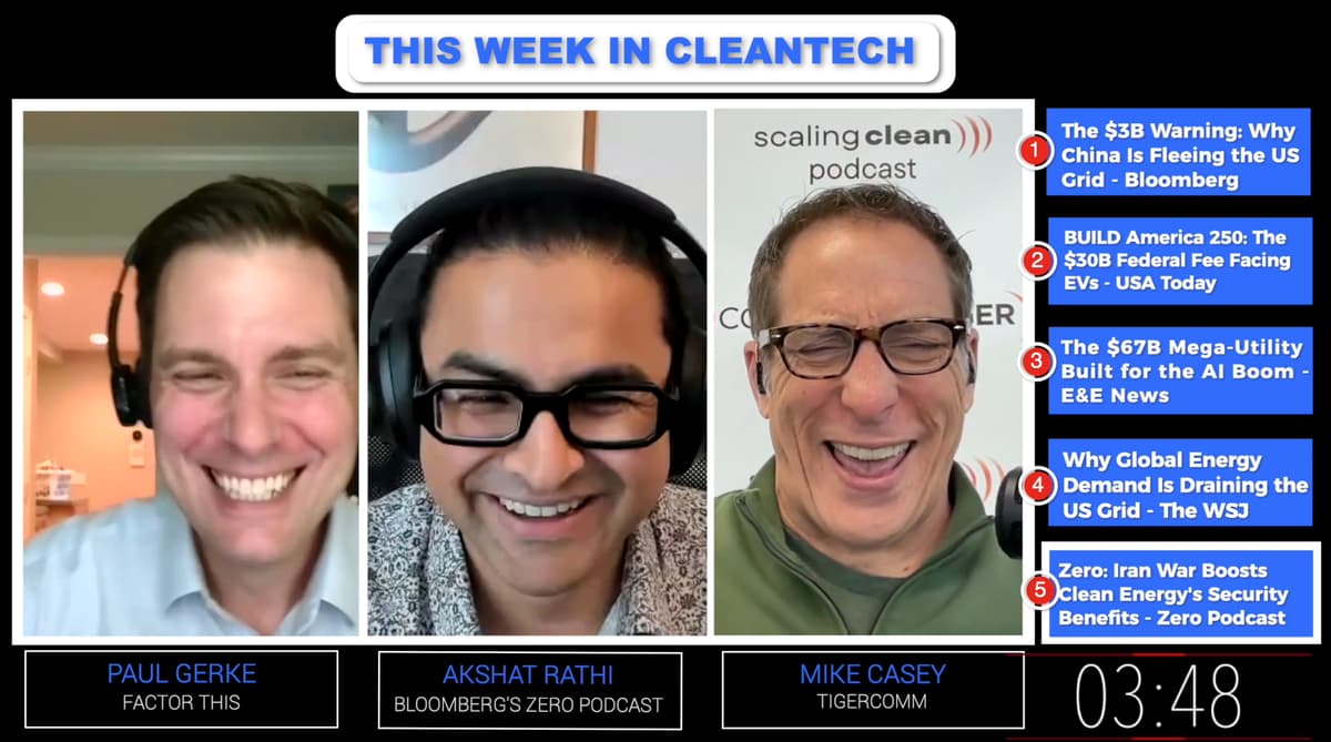 Iran Conflict Makes Clean Energy Look More Secure – This Week in Cleantech