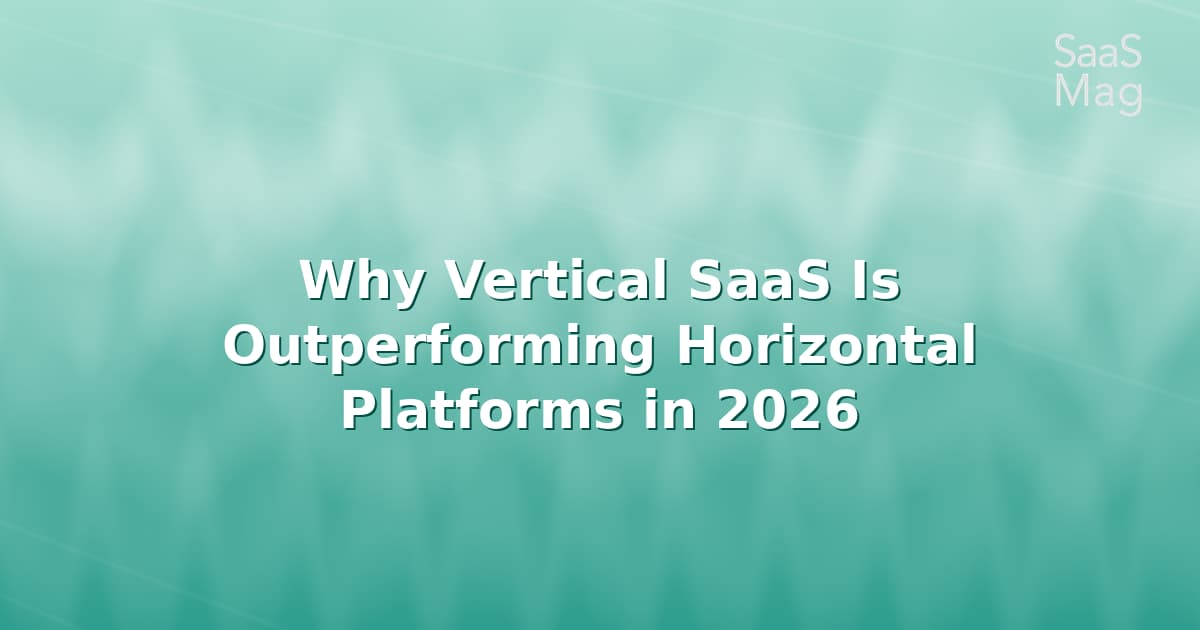 Why Vertical SaaS Is Outperforming Horizontal Platforms in 2026
