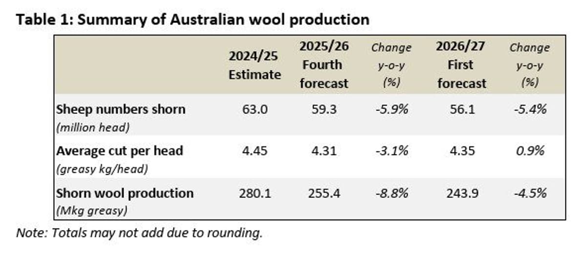 Sheep Shorn and Wool Clip Shrinking to Historic Lows