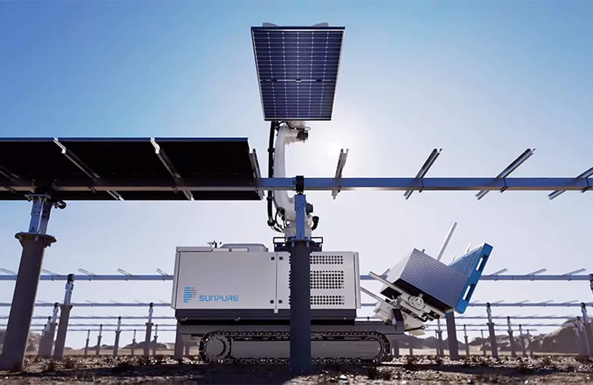 SUNPURE Automated Module Installers Compatible with GameChange Solar Trackers
