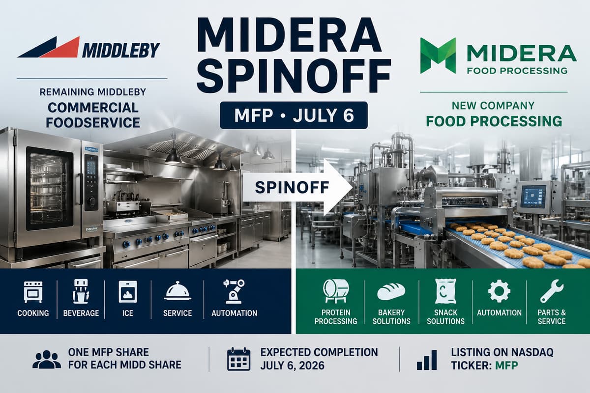 Middleby Sets July 6 As Date For Midera Spinoff. The Pieces Are Easier To Price Now.