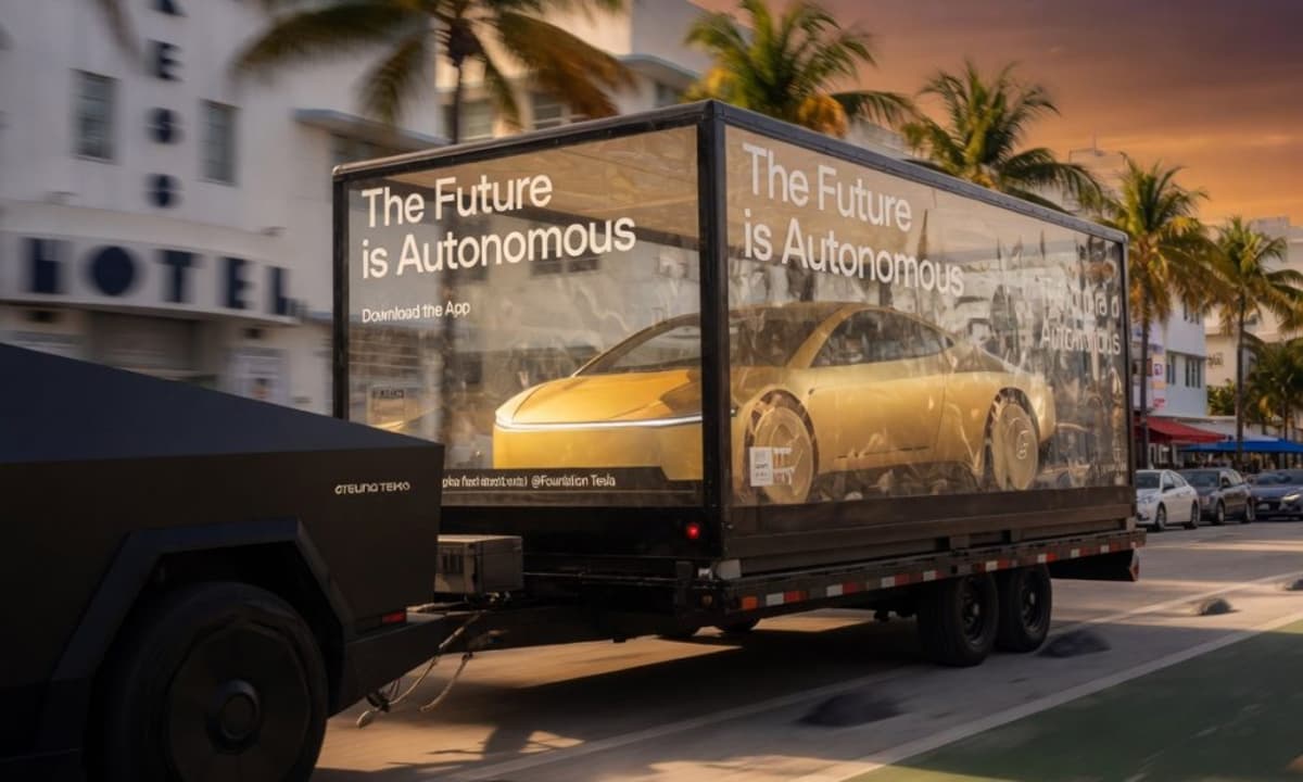 Tesla Cybercab Just Rolled Through Miami Inside a Glass Box