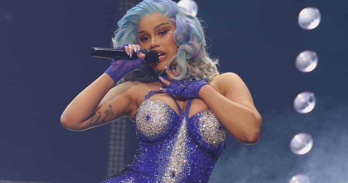 Cardi B’s Bandage Dress Has a Jaw-Dropping Neckline for Tour Afterparty