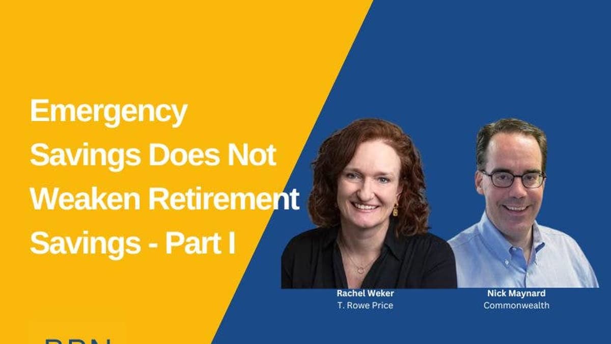 Emergency Savings Does Not Weaken Retirement Savings