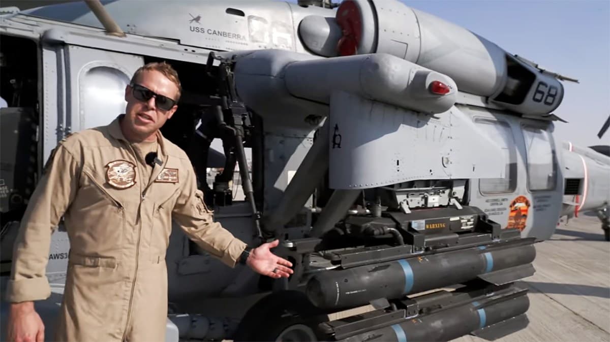 U.S. Navy MH-60S Pilot Talks Multi-Mission Roles During Tour Of The Seahawk