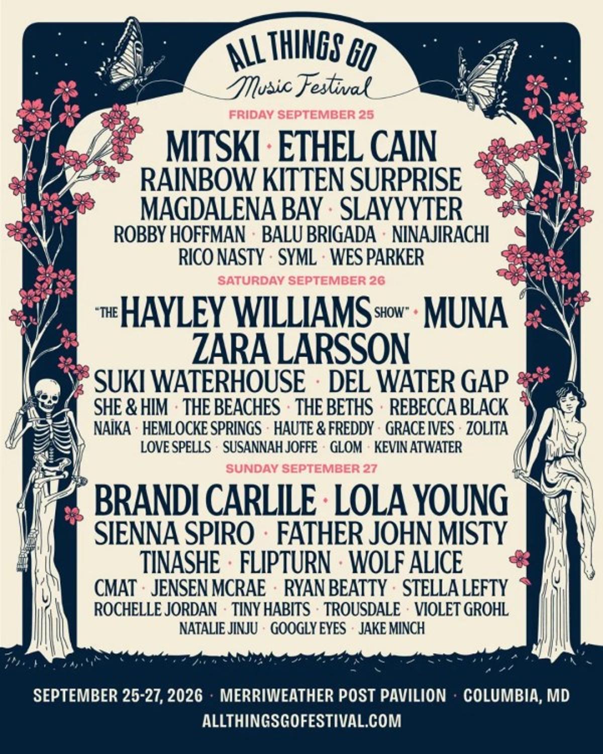 All Things Go 2026 D.C. Lineup Announced: Hayley Williams, Mitski, Ethel Cain and More