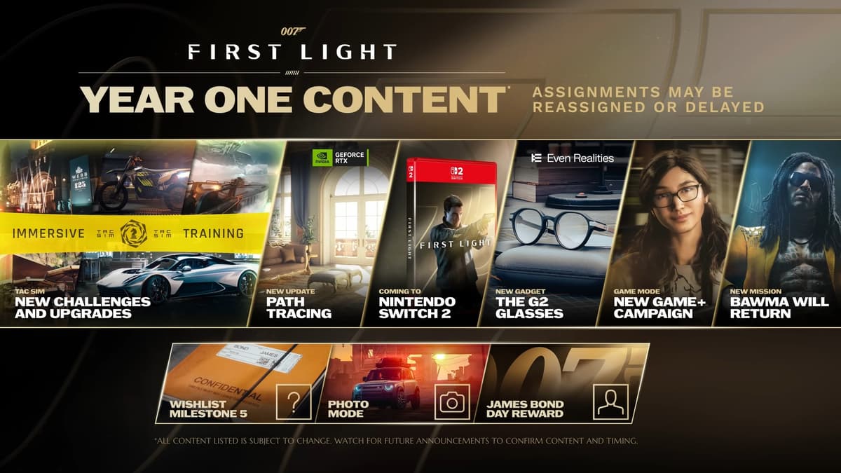 IO Interactive Reveals Content Roadmap for 007: First Light