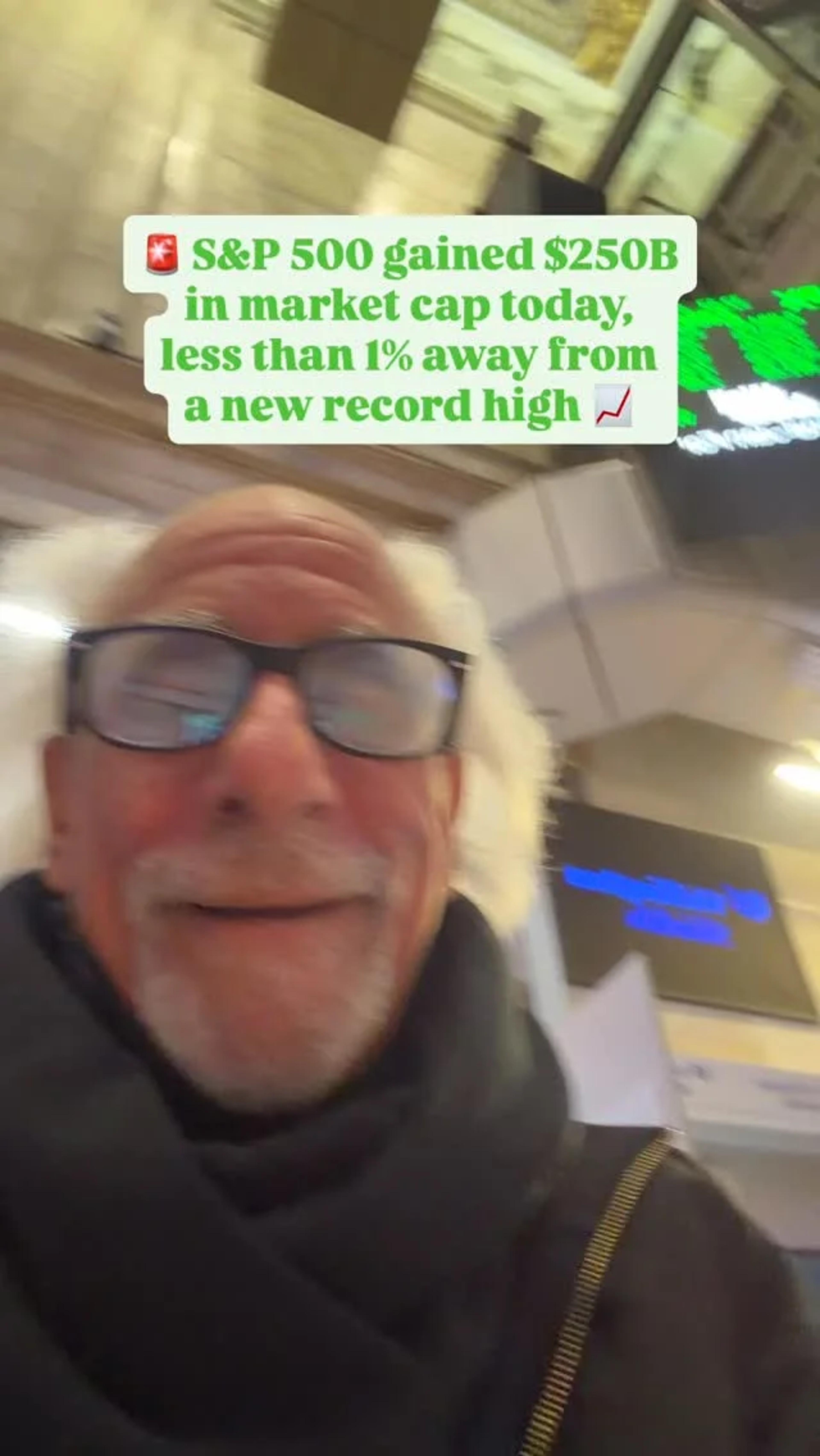 S&P 500 Adds $250 B, Near Record High