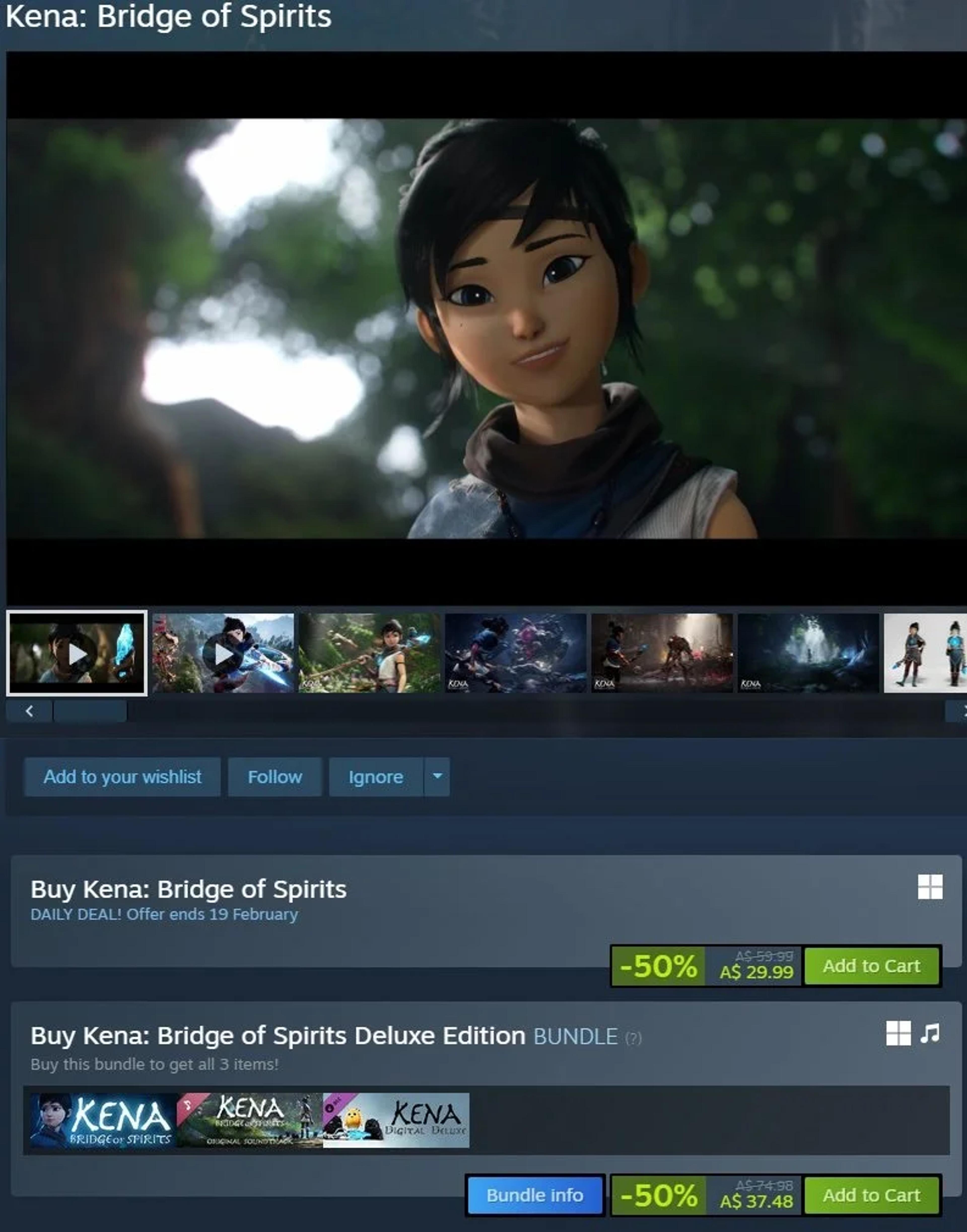 Kena Bridge of Spirits 50% Off Until Feb 19