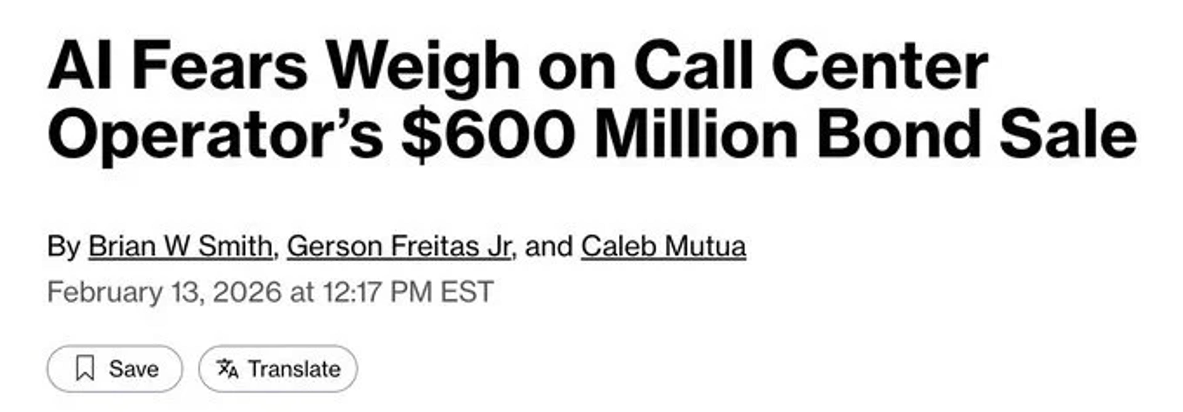 AI Disruption Drives Widening Credit Spreads Ahead of Earnings