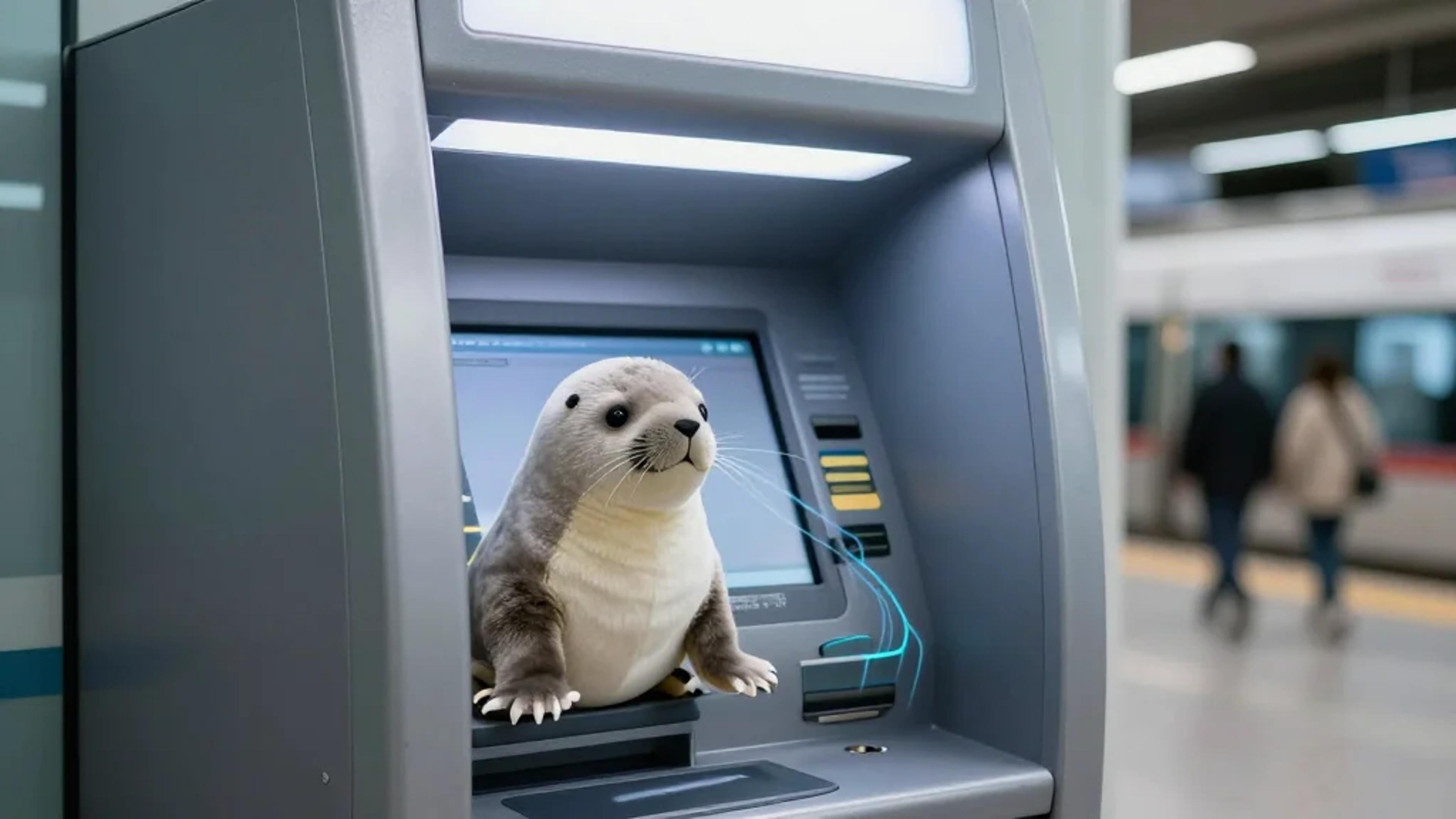 Emil the Seal Hijacks Waterloo Station to Warn Commuters About Investment Scams