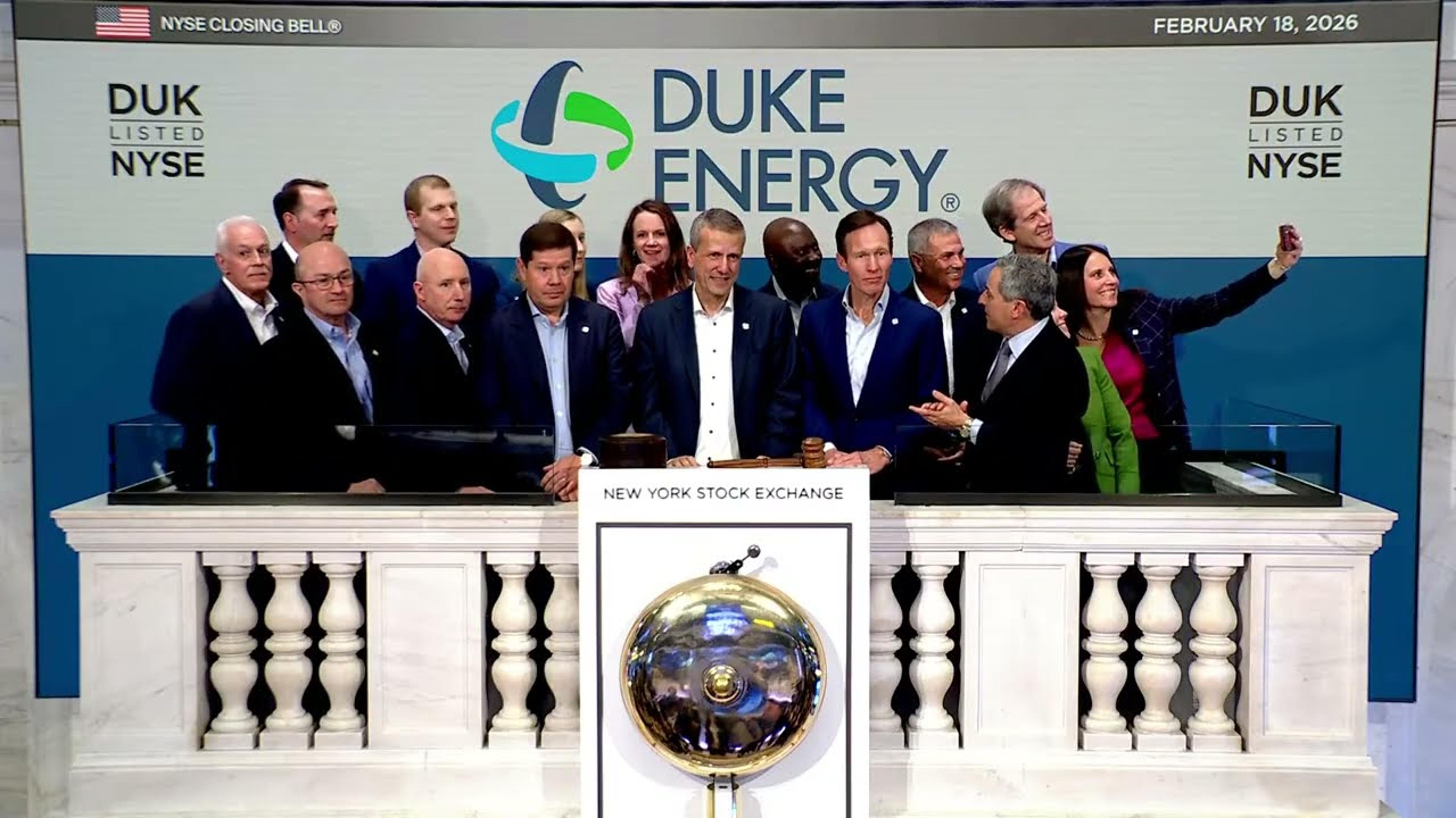 The NYSE Welcomes Duke Energy to Ring the Closing Bell. (NYSE: DUK)