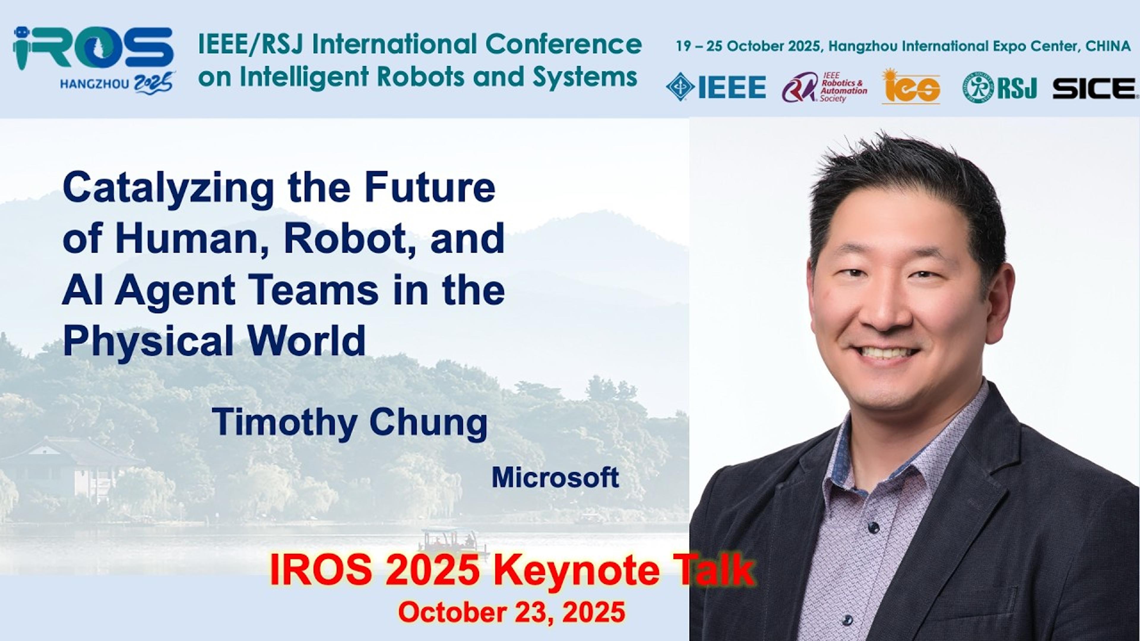 IROS 2025 Keynotes - Field Robotics: Timothy Chung