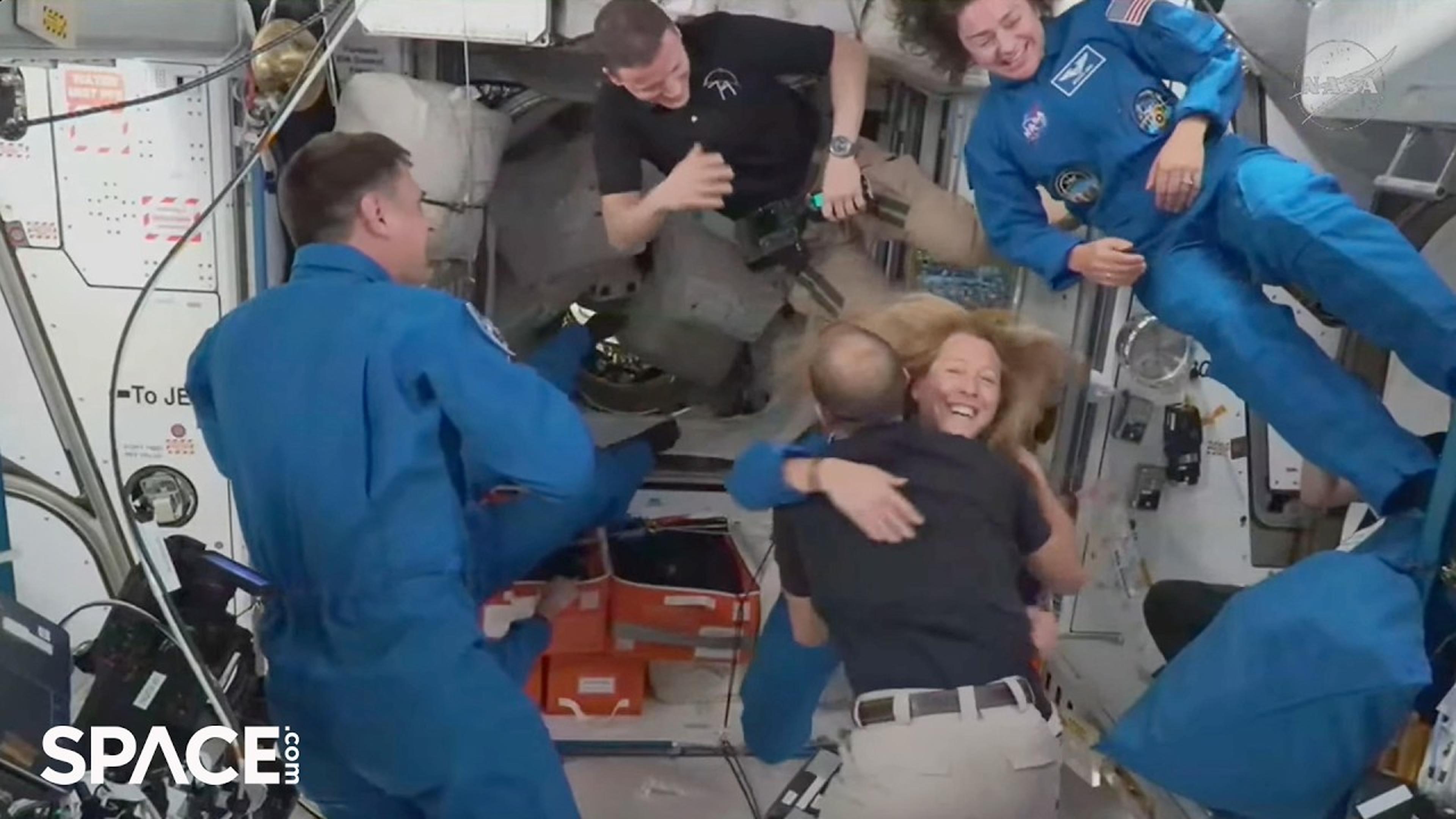 NASA's SpaceX Crew-12 Enters Space Station After Docking