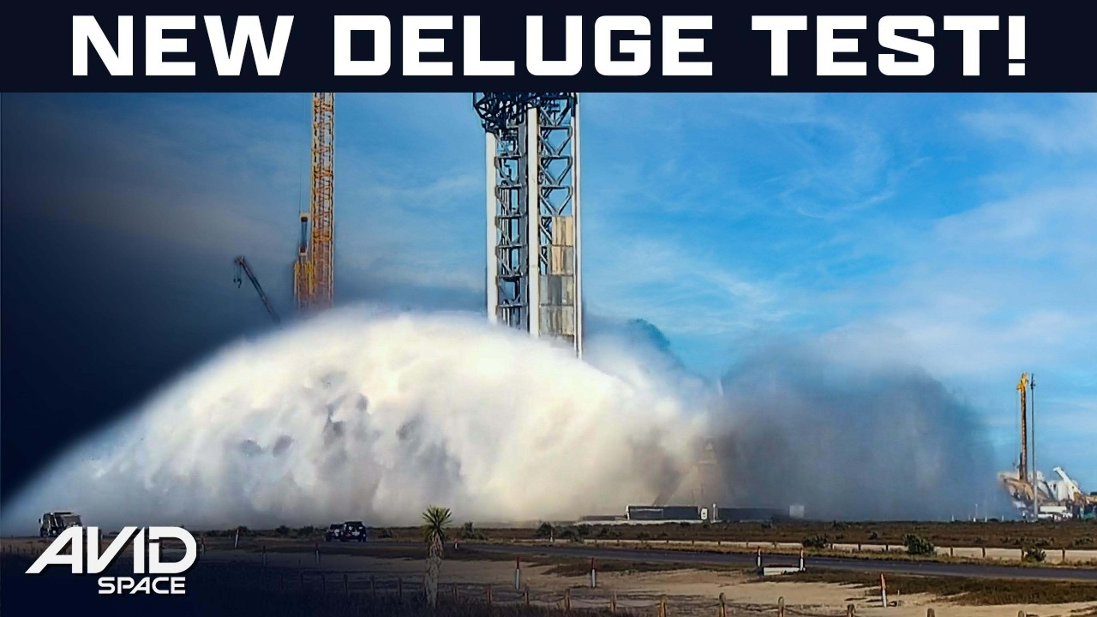 SpaceX Tests Pad 2's Deluge System For The First Time!