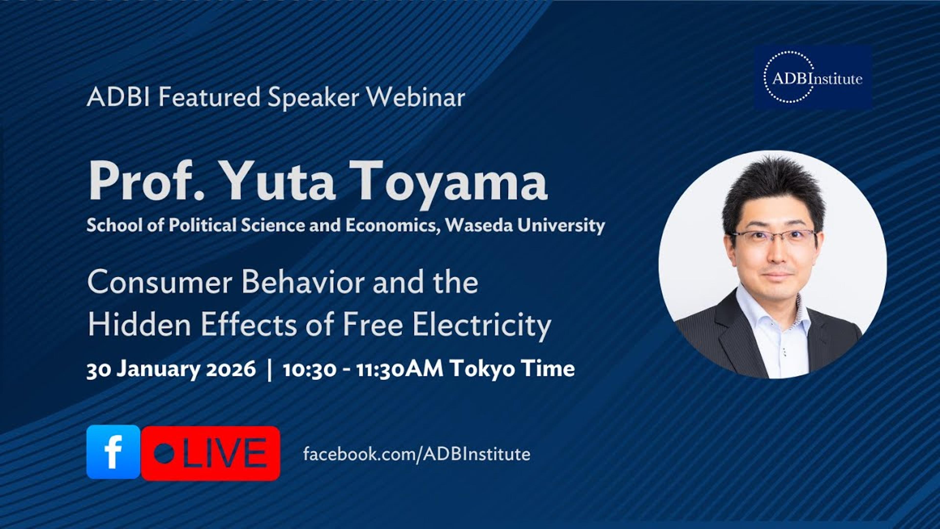 Featured Speaker Webinar with Prof. Yuta Toyama