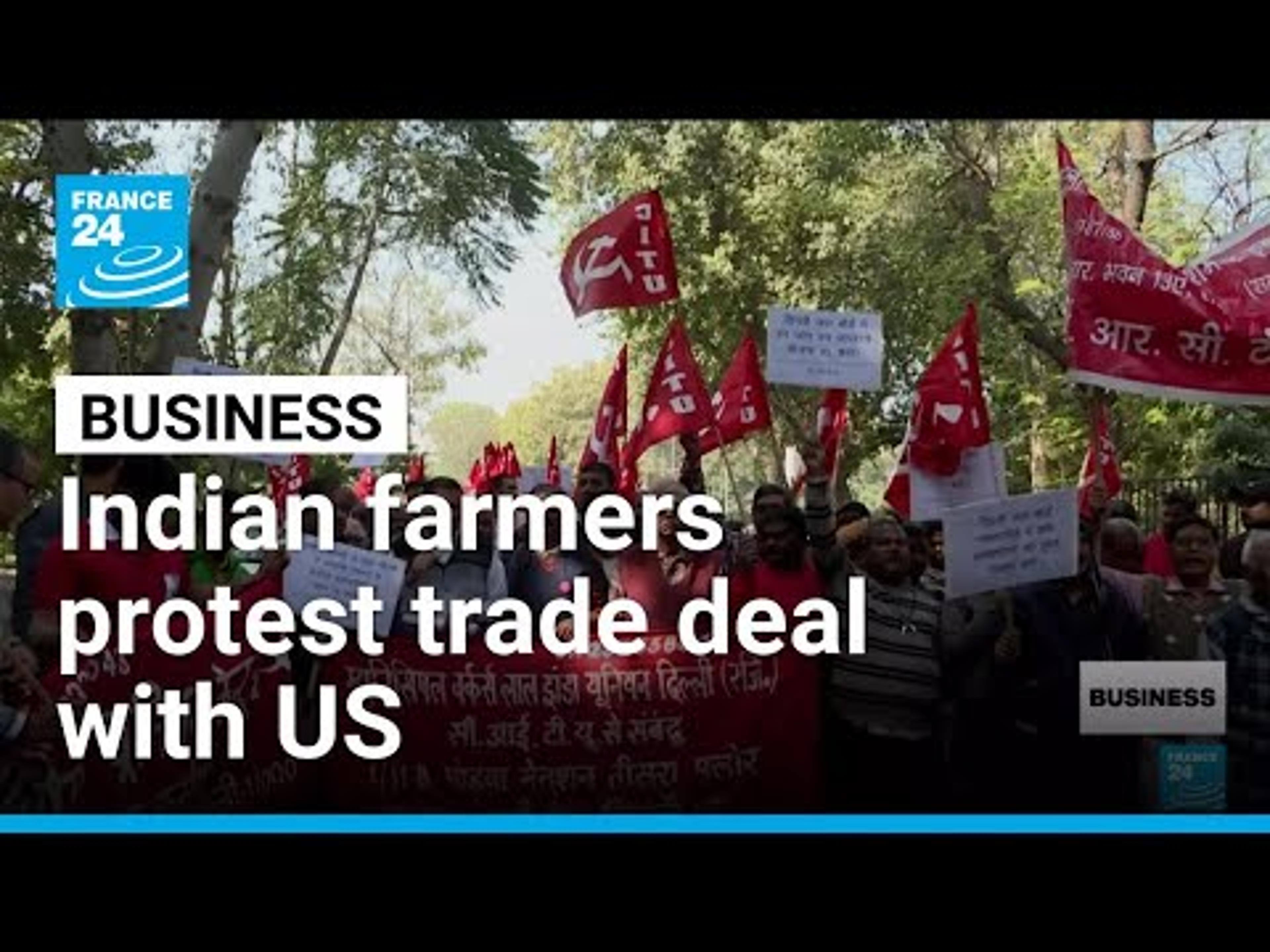 Indian Farmers Protest Trade Deal with US • FRANCE 24 English