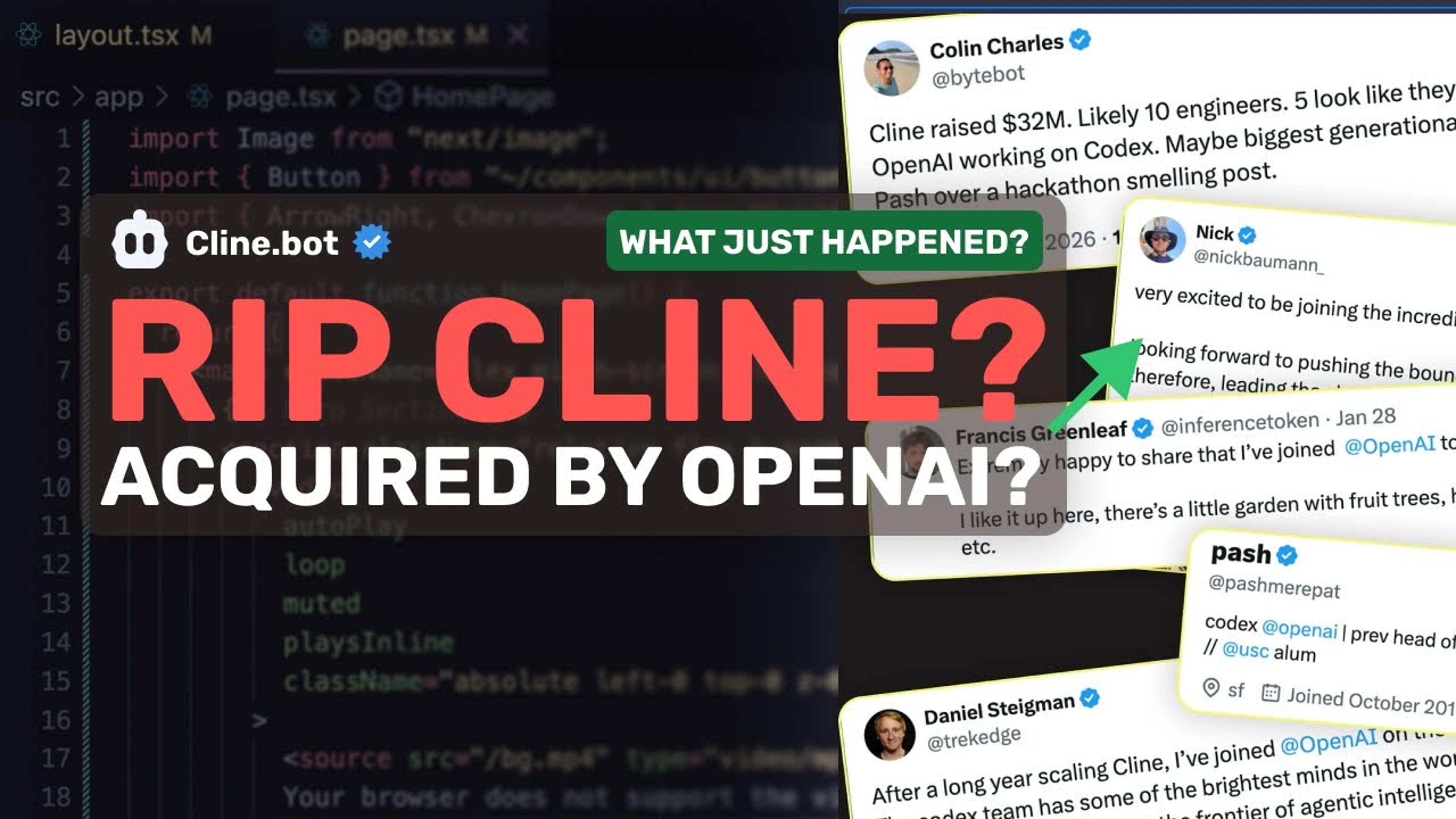 RIP Cline?: Cline Got Acqui-Hired by OpenAI?