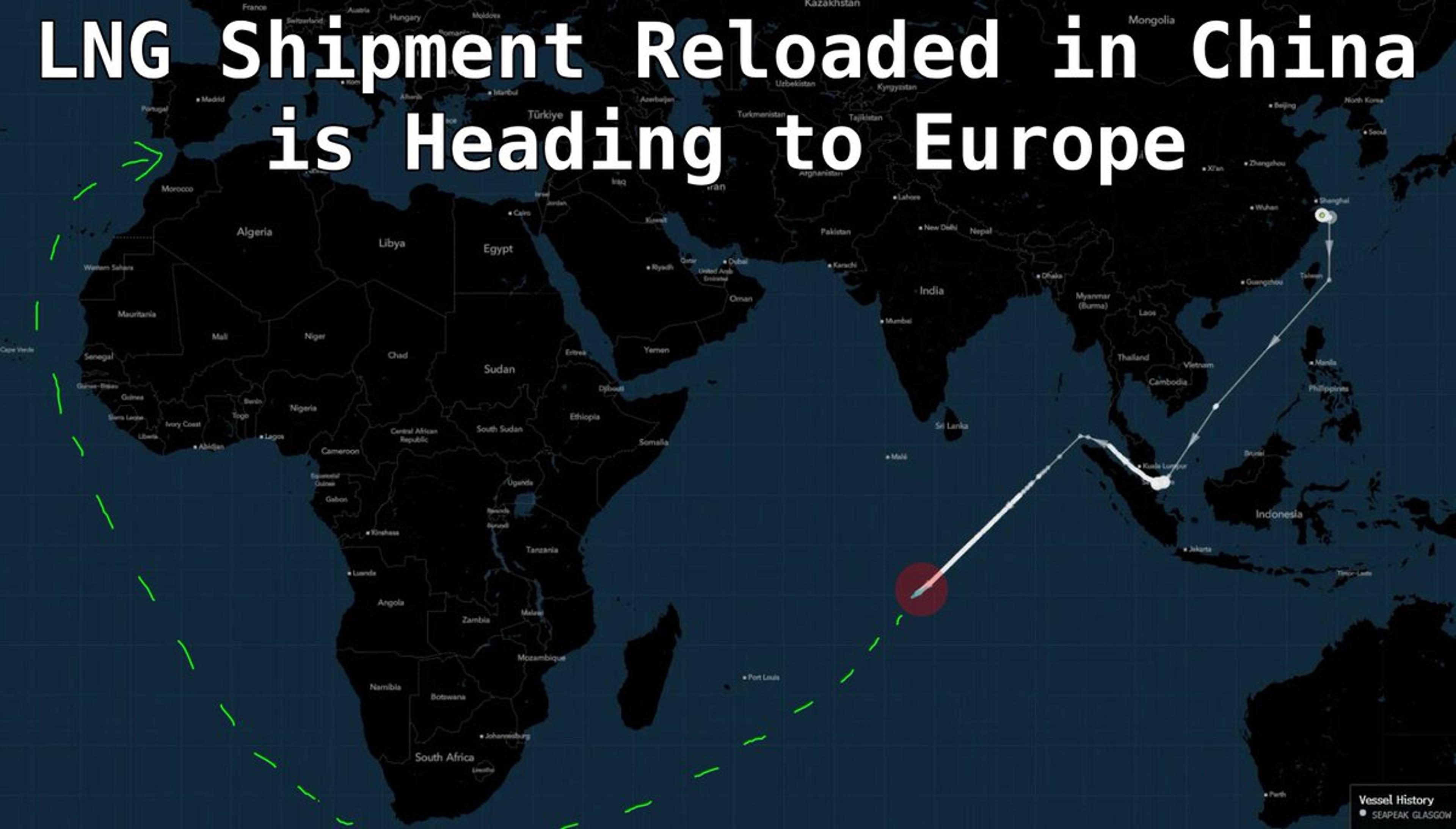 Europe’s LNG Hunger Redirects Chinese Shipments to Europe