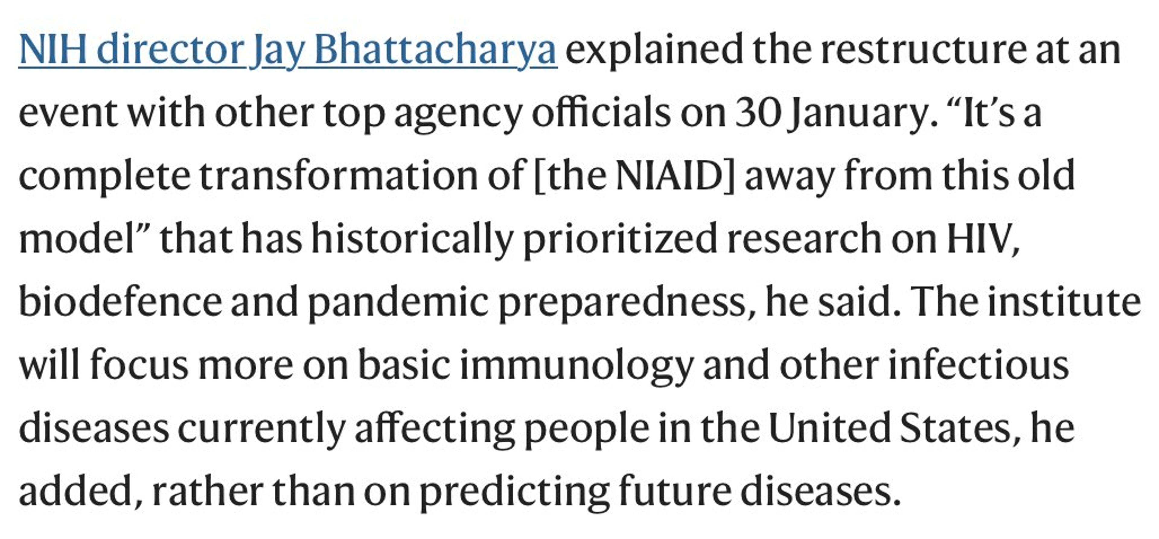NIH Shifts Funding Away From Pandemic Preparedness