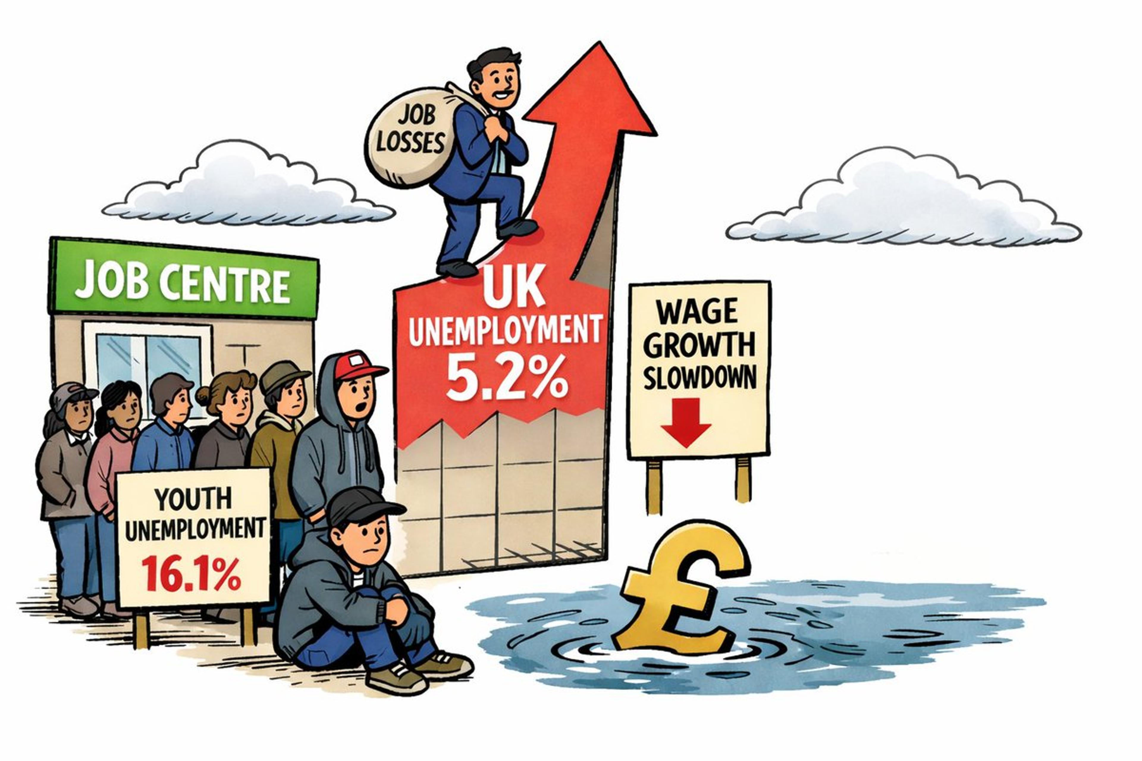 UK Unemployment Peaks Since COVID, Youth Jobless at 16%