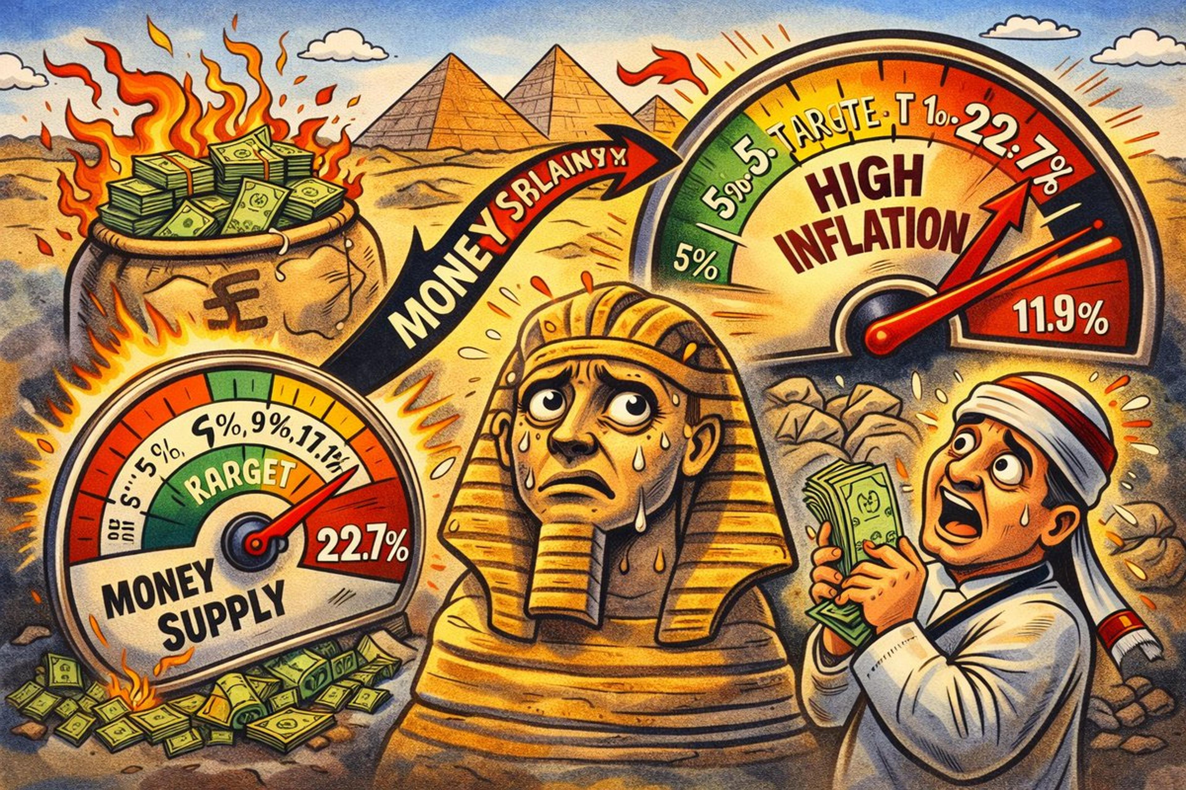 Egypt's M3 Surge Drives Inflation Beyond Target