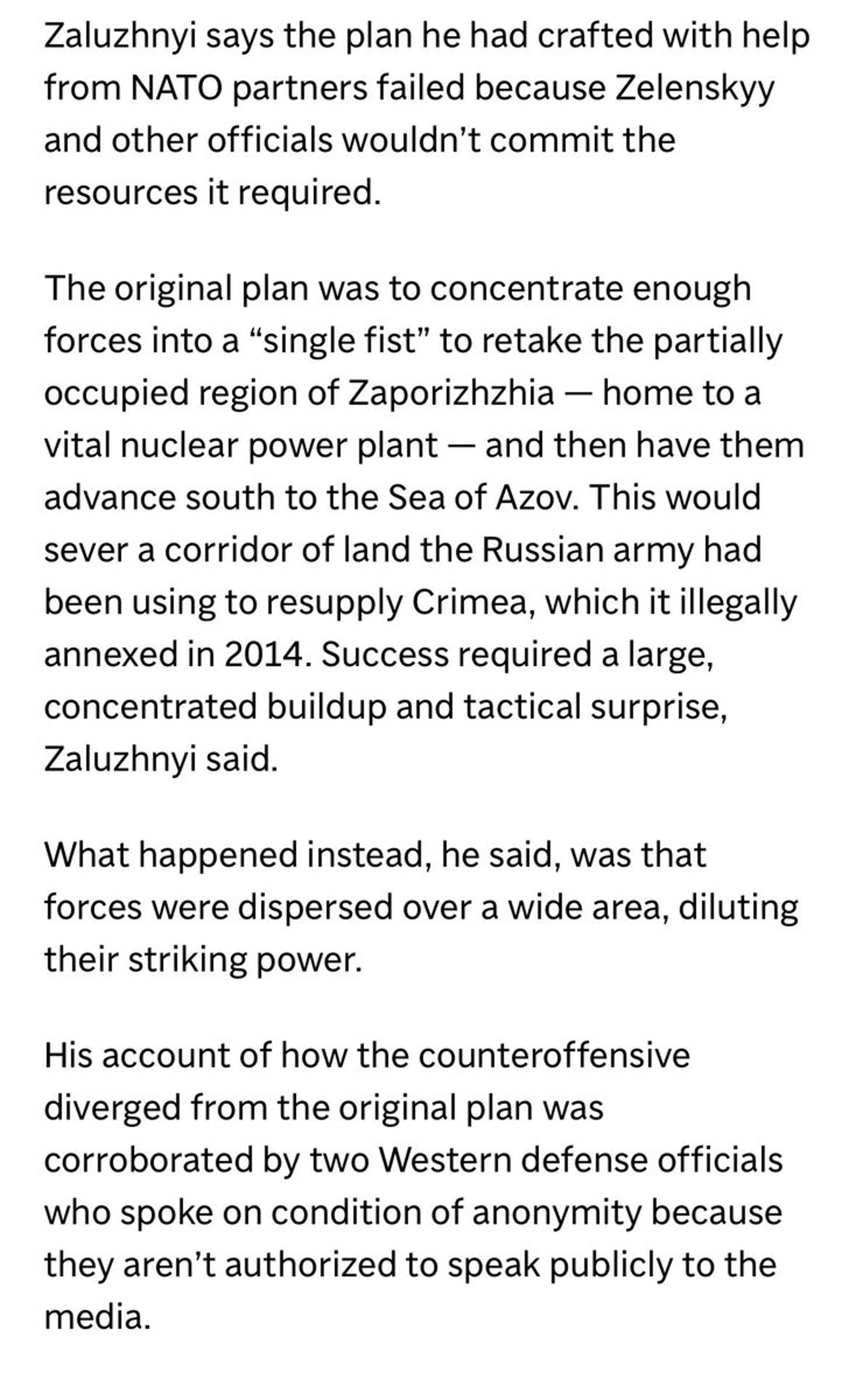 Dispersed Troops Derailed Ukraine’s Plan to Cut Crimea Supply