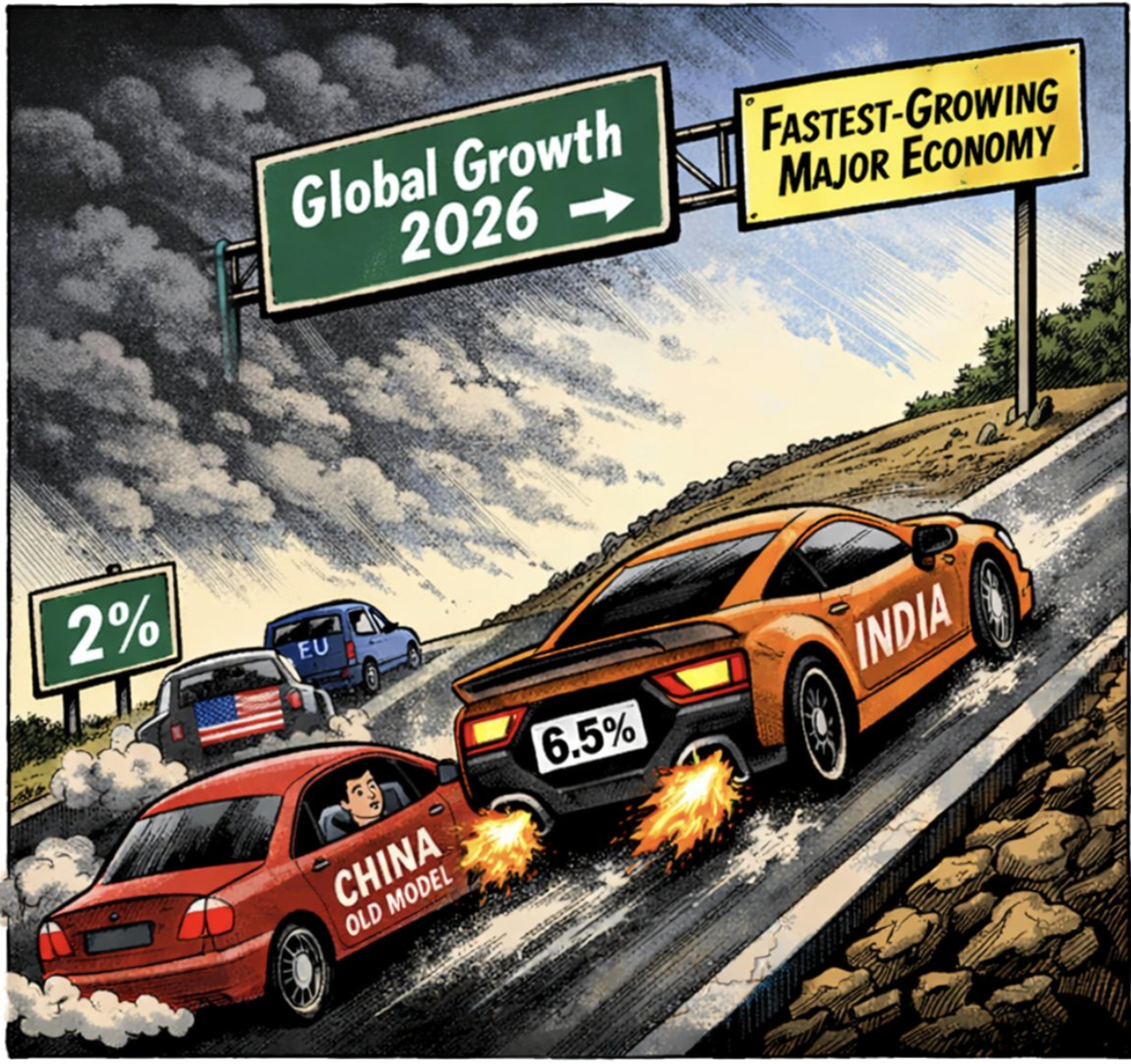 India's 6.5% Growth Beats China, Fastest Major Economy