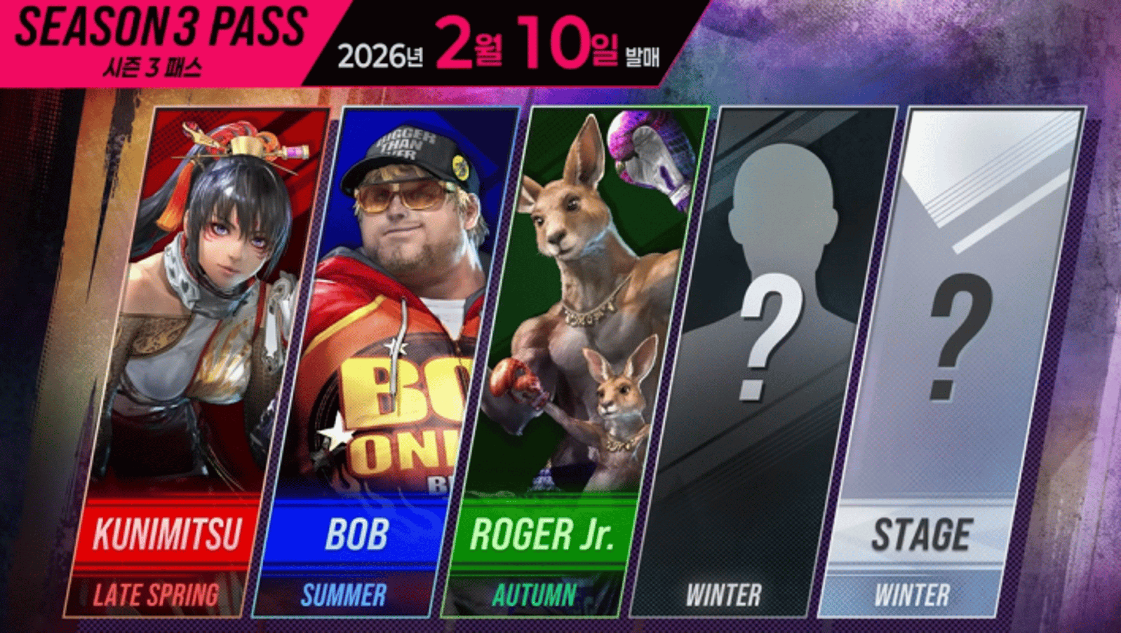 Tekken 8 Season 3 Roadmap Reveals Kunimitsu, Bob, Roger Jr., And More New Characters